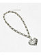 Stone + Locket Spiked Heart 16" Silver Necklace - Thumbnail image 2 of 2