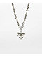 Stone + Locket Spiked Heart 16" Silver Necklace - Thumbnail image 1 of 2