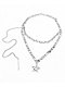 Stone + Locket Star 16" Layered Chain Necklace - Thumbnail image 2 of 2