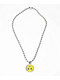 Stone + Locket Upside Down Smile 16" Silver Charm Necklace - Thumbnail image 2 of 2