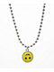 Stone + Locket Upside Down Smile 16" Silver Charm Necklace - Thumbnail image 1 of 2