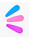 Stone + Locket Wide Matte 3 Pack Hair Clips - Thumbnail image 1 of 2