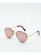 Studded Brown & Gold Pilot Sunglasses - Thumbnail image 1 of 2
