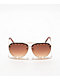 Studded Brown Pilot Sunglasses - Thumbnail image 2 of 2