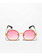 Sunset Pink Round Sunglasses - Thumbnail image 2 of 3