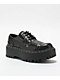 T.U.K. Burnished Contrast Stitch Double Decker Brogue Black Shoes - Thumbnail image 1 of 5