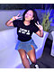 Tara Yummy Flirting Is My Day Job Black Crop T-Shirt - Thumbnail image 4 of 4
