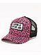 Tara Yummy Flirting Is My Day Job Pink & Black Cheetah Print Trucker Hat - Thumbnail image 1 of 3