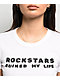 Tara Yummy Rockstars White Crop T-Shirt - Thumbnail image 2 of 4