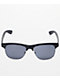 Temple Retro Black & Silver Sunglasses