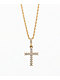 The Gold Gods Gold Flooded Cross Rope 20" Chain Necklace - Thumbnail image 1 of 3