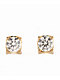 The Gold Gods Round Cut Moissanite Stud Gold Earrings - Thumbnail image 2 of 2