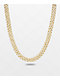 The Gold Gods Straight Edge 8mm 22" Gold Diamond Cuban Link Choker Chain Necklace - Thumbnail image 1 of 5