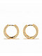 The Gold Gods Yellow Gold Diamond Cross Hoop Earrings - Thumbnail image 2 of 2