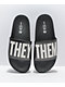The Phluid Project They Them Black & White Slide Sandals - Thumbnail image 3 of 4