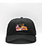 There Flower Embroidered Black Strapback Hat - Thumbnail image 3 of 3