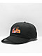 There Flower Embroidered Black Strapback Hat - Thumbnail image 1 of 3