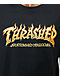 Thrasher Fire Logo camiseta negra