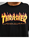 Thrasher Flame Logo Black T-Shirt - Thumbnail image 2 of 2