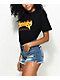 Thrasher Flame Logo Boyfriend Fit Black T-Shirt - Thumbnail image 3 of 4