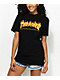 Thrasher Flame Logo Boyfriend Fit Black T-Shirt - Thumbnail image 1 of 4