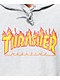 Thrasher Flame Logo Grey Hoodie
