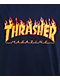 Thrasher Flame Logo Navy T-Shirt - Thumbnail image 2 of 2