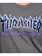 Thrasher Flame Logo camiseta gris