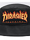 Thrasher Flames Black Bucket Hat