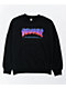 Thrasher Godzilla Burst sudadera negra de cuello redondo 