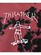 Thrasher Gonz Borgoña camiseta negra Tie Dye