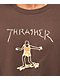 Thrasher Gonz Logo sudadera marrón de cuello redondo