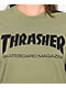 Thrasher Skate Mag Olive Boyfriend Fit T-Shirt