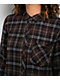 Thread & Supply Orion Brown & Black Plaid Long Sleeve Flannel Shirt - Thumbnail image 3 of 3
