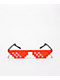 Thug Life Red Pixelated Sunglasses