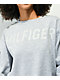 Tommy Hilfiger Grey Crop Crewneck Sweatshirt - Thumbnail image 2 of 4