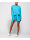 Tommy Hilfiger Roll Down Scuba Blue Wash Sweat Shorts - Thumbnail image 4 of 4