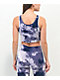 Tommy Hilfiger Watercolor Blue & White Twist Front Crop Tank Top