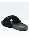 Trillium Black Fur Slide Sandals