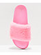 Trillium Bright Pink Fur Slide Sandals