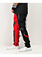 Tripp NYC Split pantalones negros y rojos con tirantes