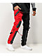 Tripp NYC Split pantalones negros y rojos con tirantes