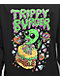 Trippy Burger Alien Snacks Black Long Sleeve T-Shirt
