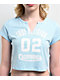 True Religion 02 Logo Notch Light Blue Crop T-Shirt - Thumbnail image 3 of 3