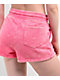 True Religion Acid Wash Big T Hot Pink Sweat Shorts - Thumbnail image 5 of 7