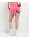 True Religion Acid Wash Big T Hot Pink Sweat Shorts - Thumbnail image 2 of 7