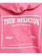 True Religion Acid Wash Big T Hot Pink Zip Hoodie - Thumbnail image 3 of 5