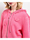True Religion Acid Wash Big T Hot Pink Zip Hoodie - Thumbnail image 4 of 5