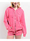 True Religion Acid Wash Big T Hot Pink Zip Hoodie - Thumbnail image 2 of 5