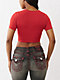 True Religion Anniversary Crystal Spicy Red Crop T-Shirt - Thumbnail image 2 of 3
